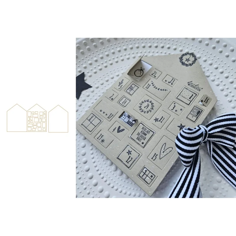 Neues Produkt Vorverkauf Weihnachten Eltern-Kind Stanzformen und Stempel DIY Scrapbook Album Dekoration Geprägte Papierkarten