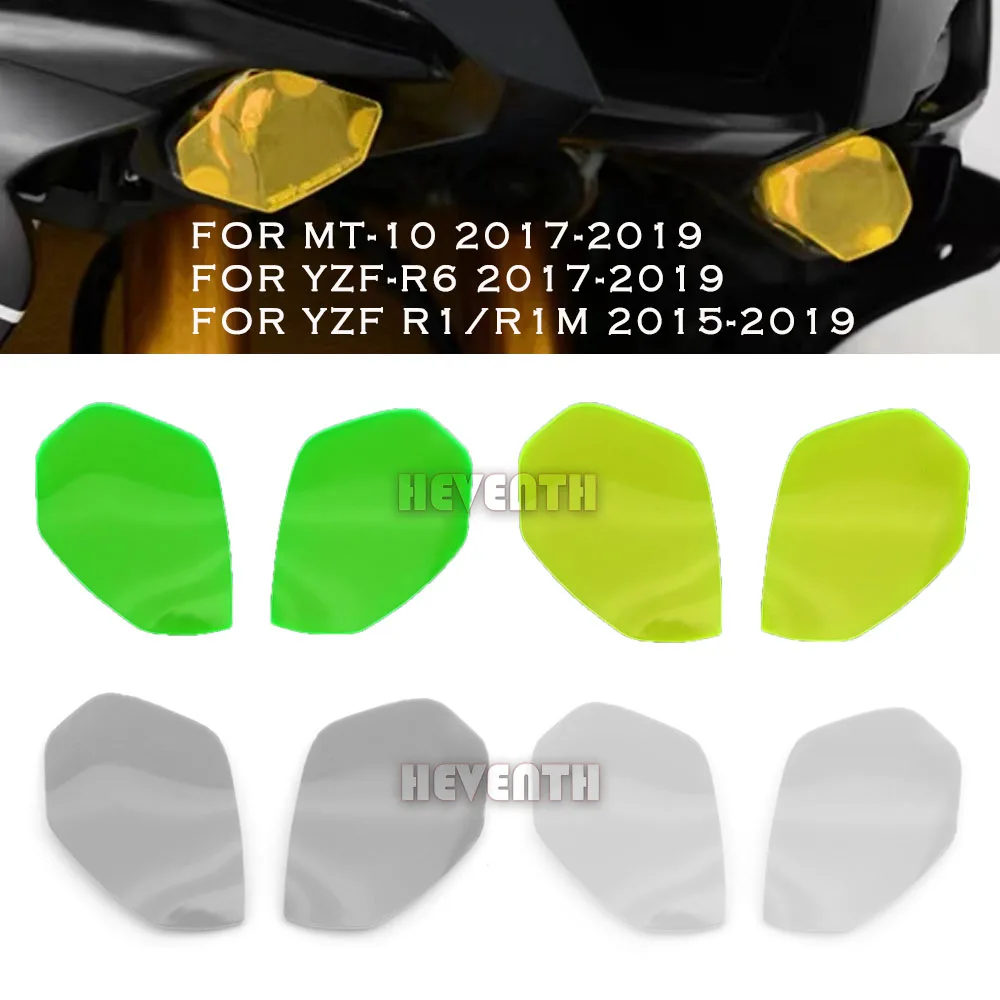 For Yamaha YZF R1 R1M R6 2017 2018 MT-10 Acrylic Plastic Front Headlight Sheet Screen Lens Cover 703F Protector Guard Accessory