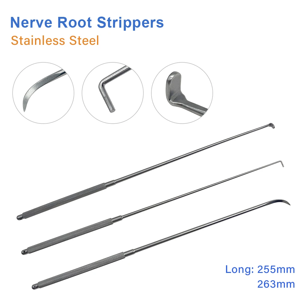 Stainless Steel Dual Channel Nerve Root Strippers knife Nerve Retractor Nerve Stripper Orthopedic Pet Instrument