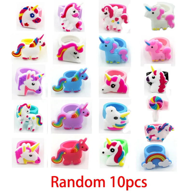 10pcs Cute Cartoon Kids Dinosaur Rings Set