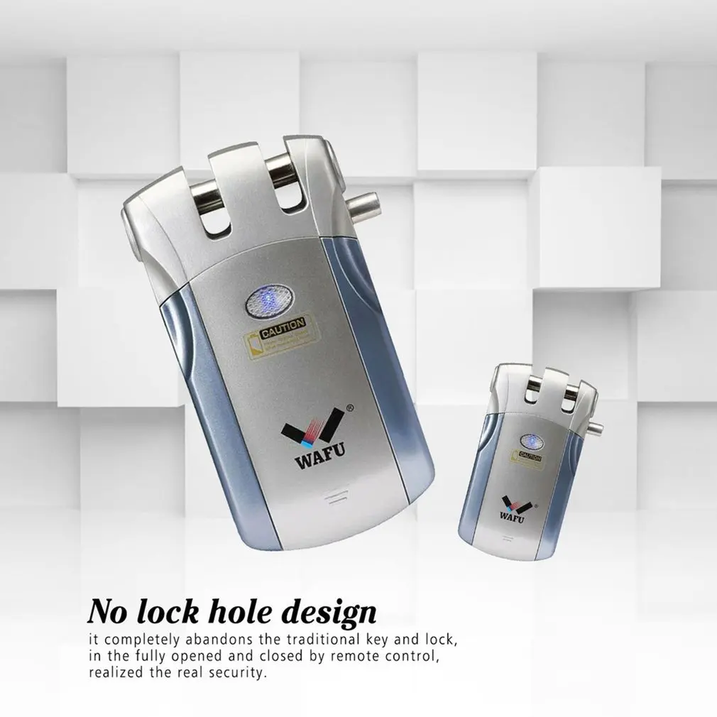 

New Wireless Remote Control Electronic Lock Invisible Keyless Entry Door Lock 433mHZ Controllers Phone APP Control No Lock Hole