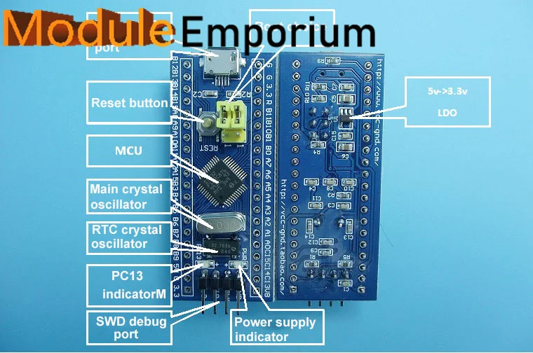 Picture 5: STM32F103C8T6 STM32 Minimum System Development Board  STM32F103C8T6/C6T6 Core Learning Board