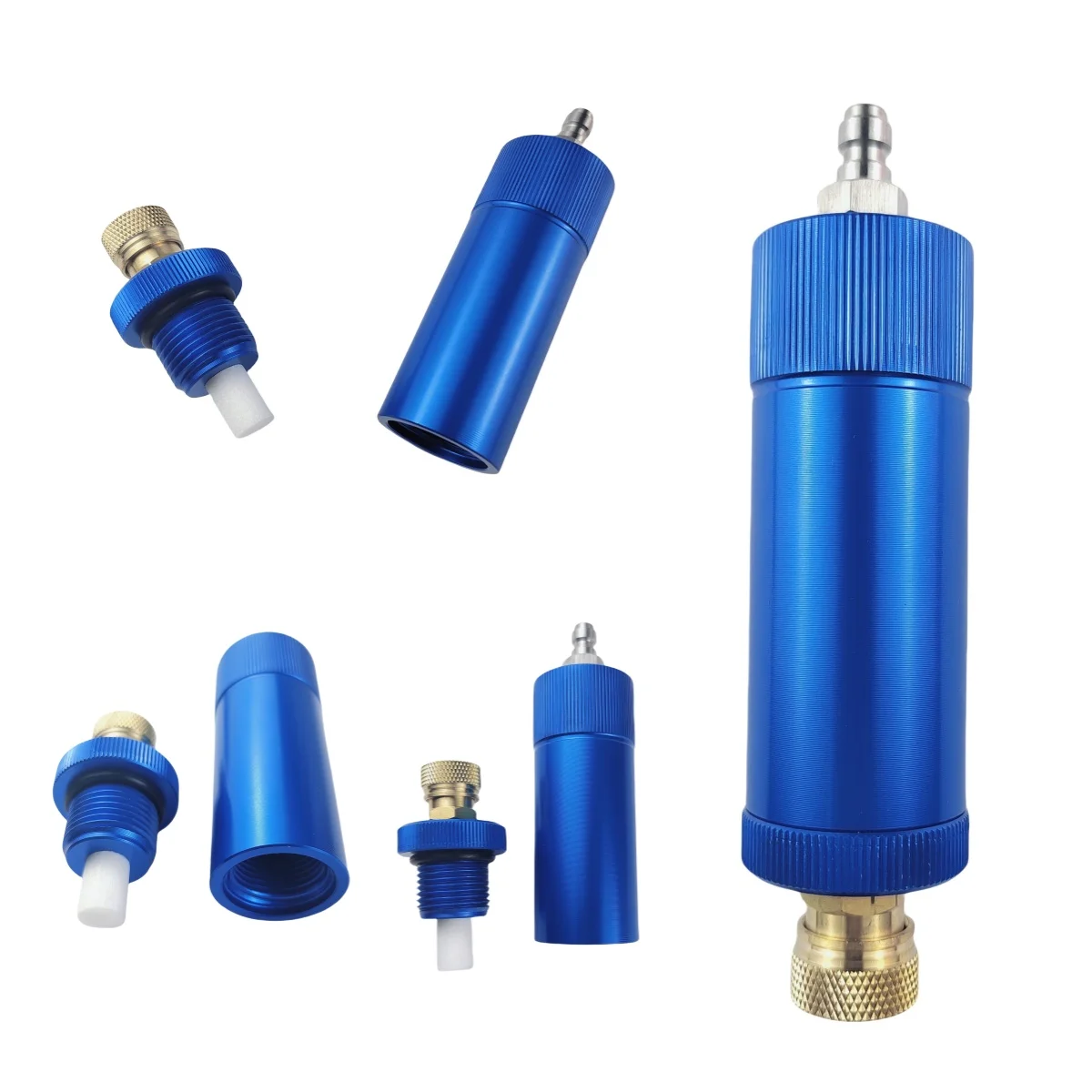 HPA Oil-Water Separator Purify Air Hand Pump Filter 300bar 4500psi with Filtering Cotton Quick Coupler M10x1 Thread