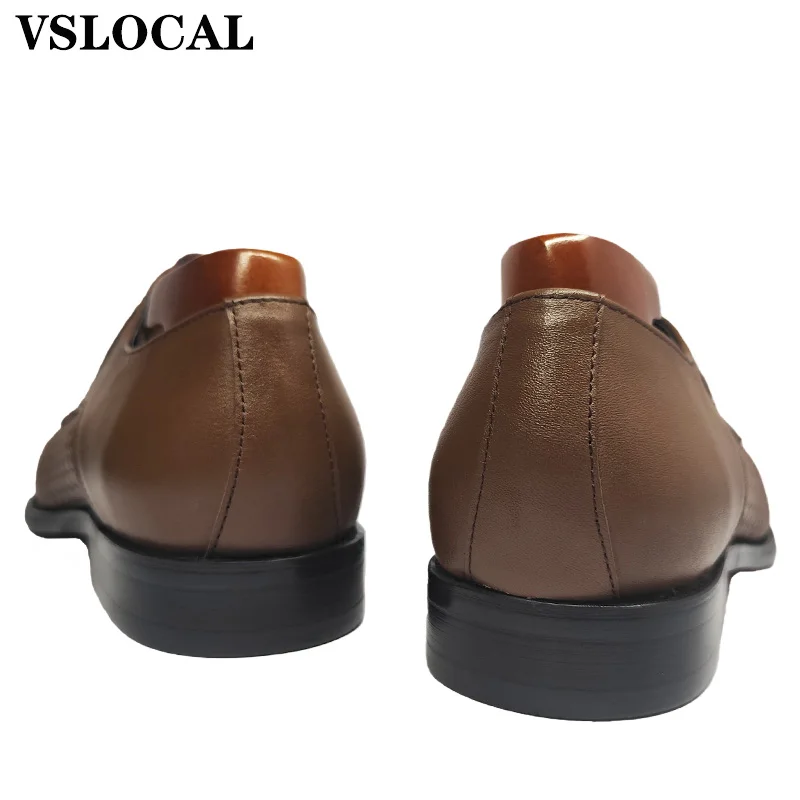 أحذية رجالية إيطالية من الجلد الحقيقي برباط علوي مستدير أحذية رجالي غير رسمية أحذية ديربي لمكتب الزفاف والقهوة السوداء للرجال