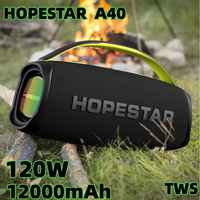 Hopestar A40 Bluetooth Speaker 120W High Power Sound Box Outdoor Portable Wireless Column Music Center Subwoofer Audio with Mic