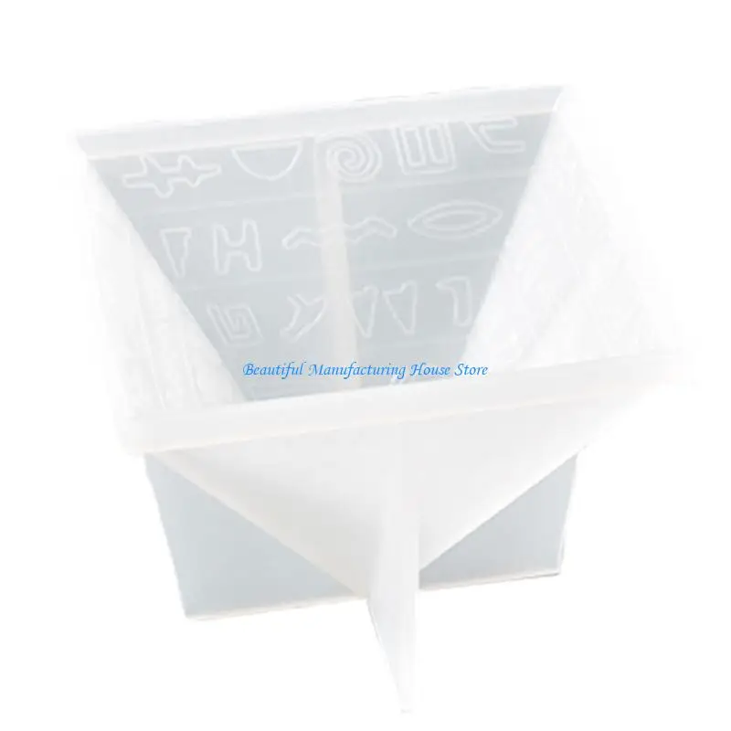 E56A DIY Crafts UV Crystal Epoxy Resin Mold Pyramid Ashtray Casting Silicone Mould