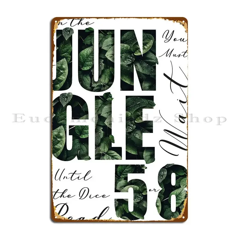 Jungle Of Jumanji Metal Sign Wall Mural Cinema Bar Design Home Tin Sign Poster