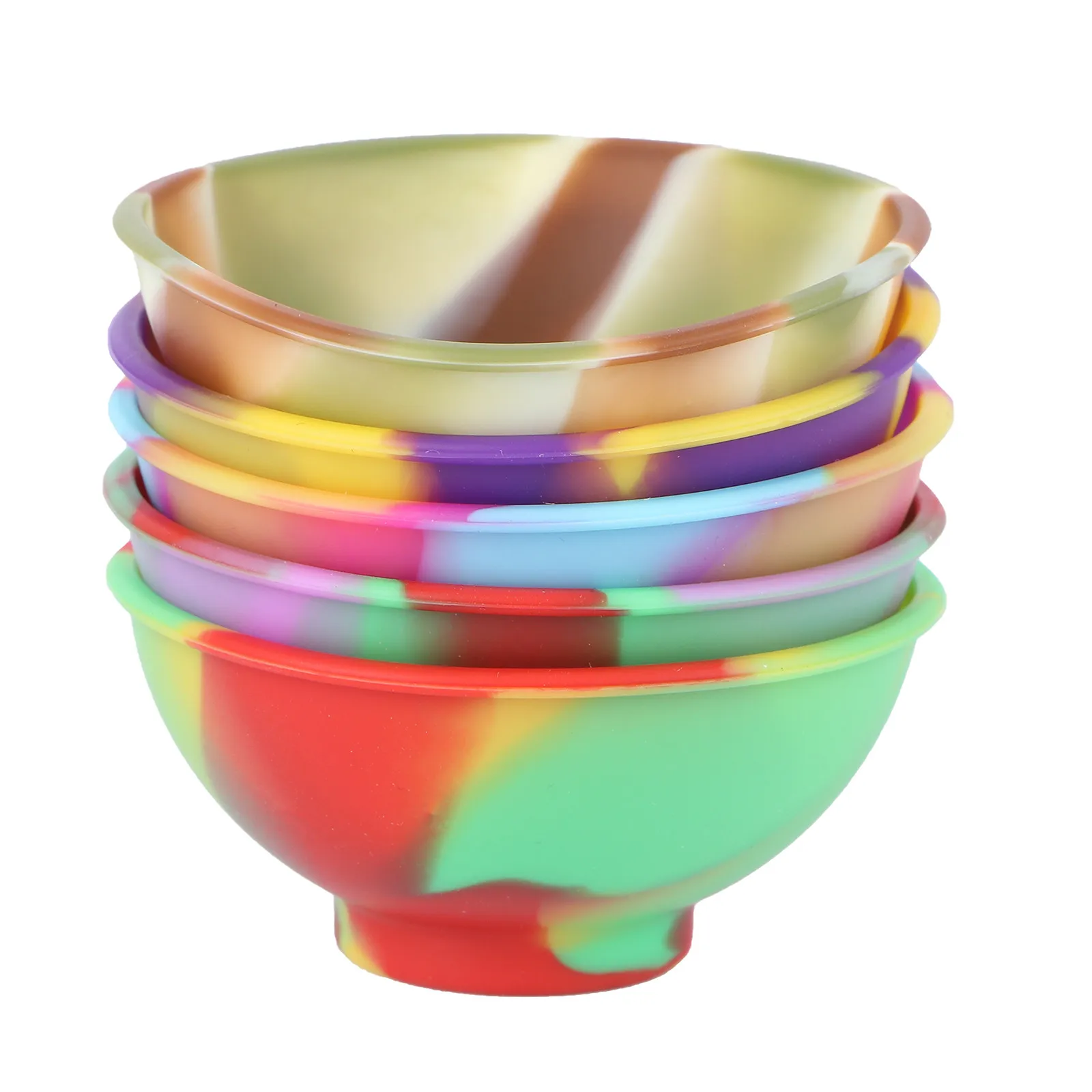 

5Pcs Kids Silicone Bowl Set Safe Easy to Clean Baby Feeding Bowls for Rice Cereal Soup Fruit Great for Toddler Mealtime Use