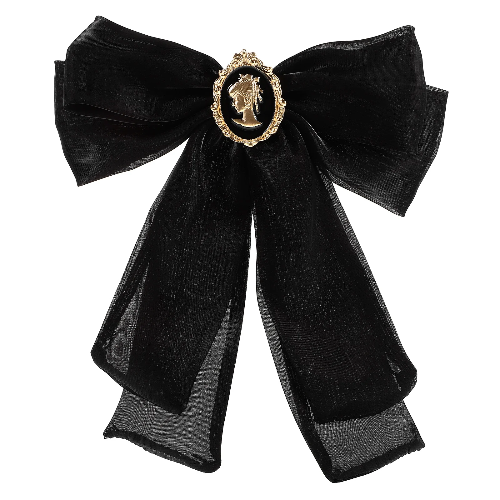 خمر القوس بروش للنساء الباروك نمط كبير Bowknot دبوس الملابس الأنيقة بروش انفصال ربطة القوس فيونكة التلبيب التبعي