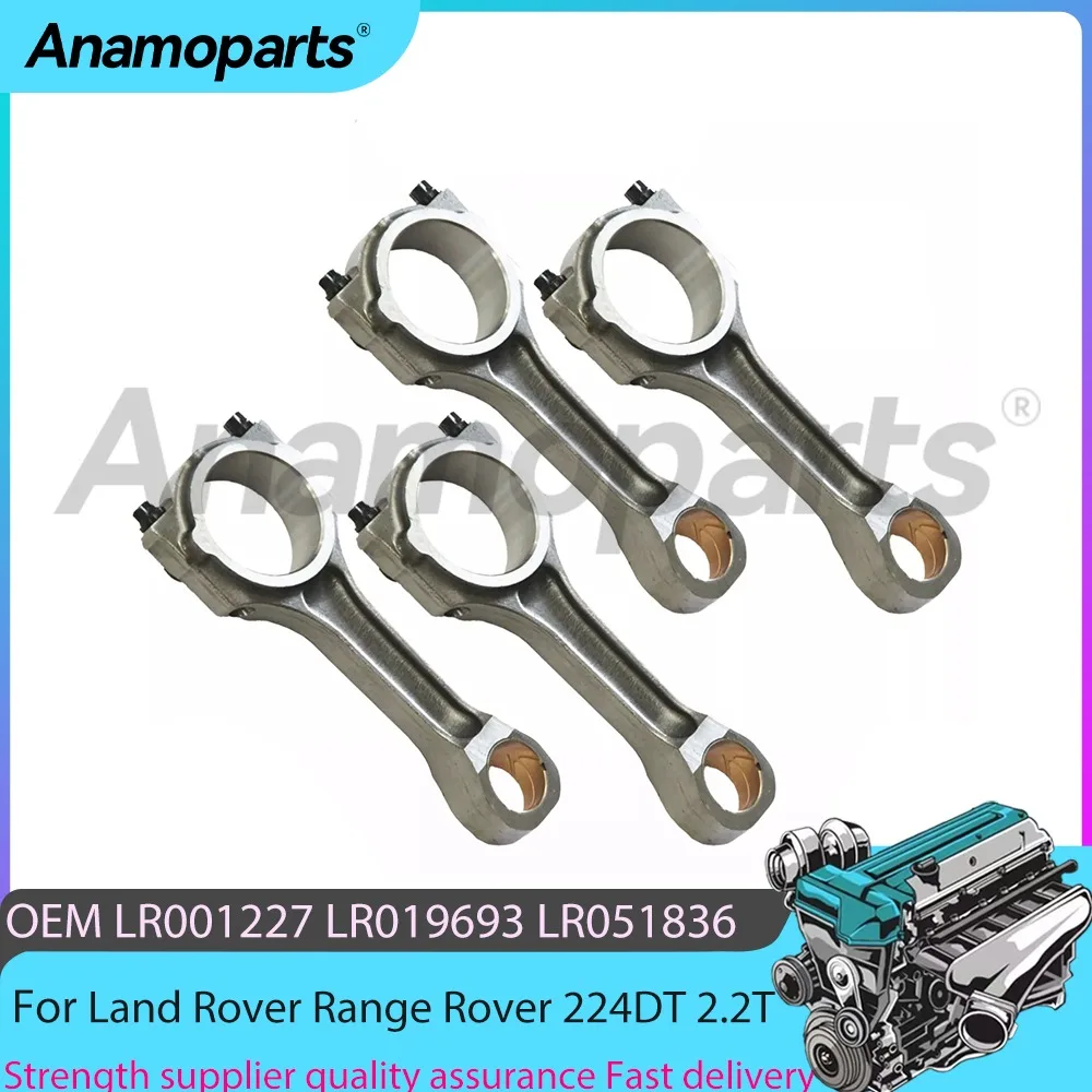Biela de motor 4x compatible con motores diésel 2.2T L4 para Land Rover Range Rover Evoque, Jaguar, Peugeot, Citroën 224DT 2.2T 2006-2019
