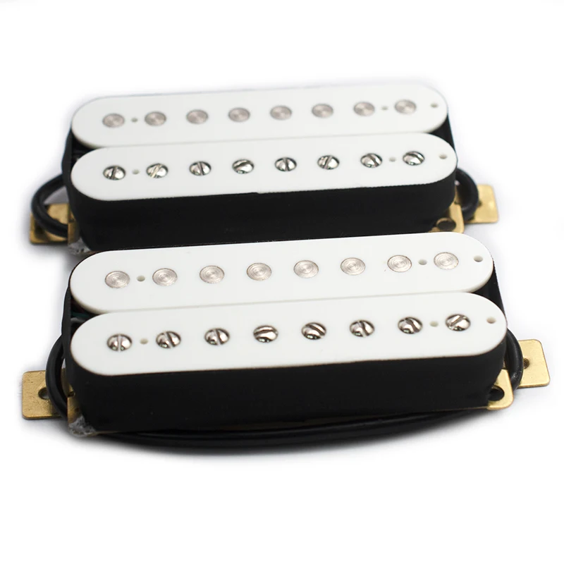 8 String Electric Guitar Humbucker Dual Coil Electric Guitar Pickup Coil Spliting Pickup N10K/B15K Output Guitar Parts White