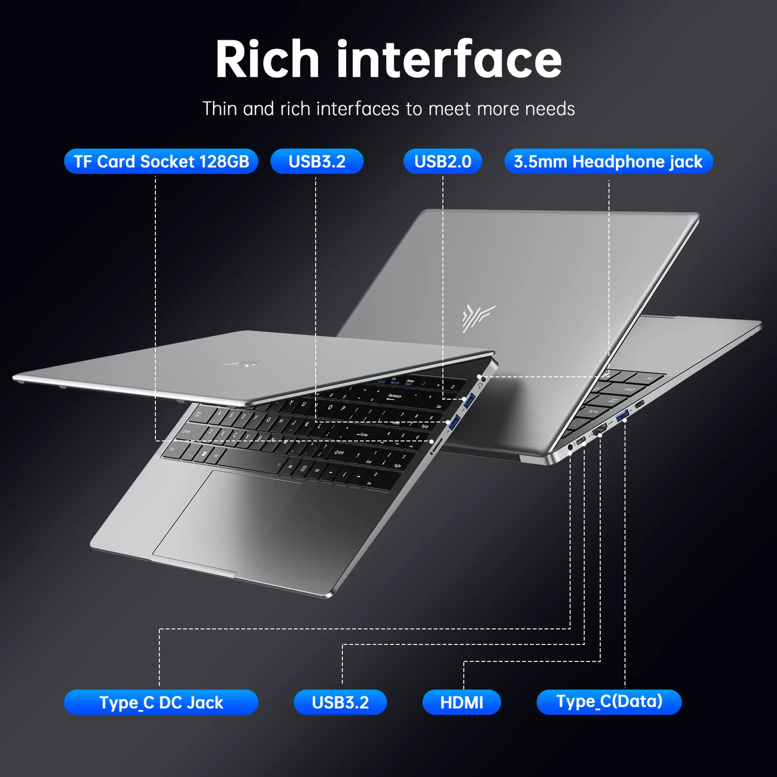 ACEMAGIC 15.6" Ultra Slim Laptop 16GB RAM 512GB SSD Intel N150 Notebook 1920*1080 Display Office Study Computer PC Windows 11