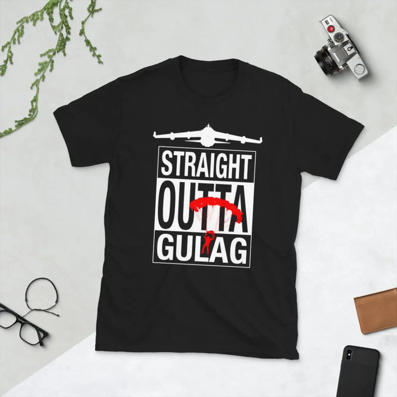 Straight Outta Gulag Warzone Gaming T Shirt Funny Gamer Present for Him Her vintage Washed Breathable Casual fashion Slightly