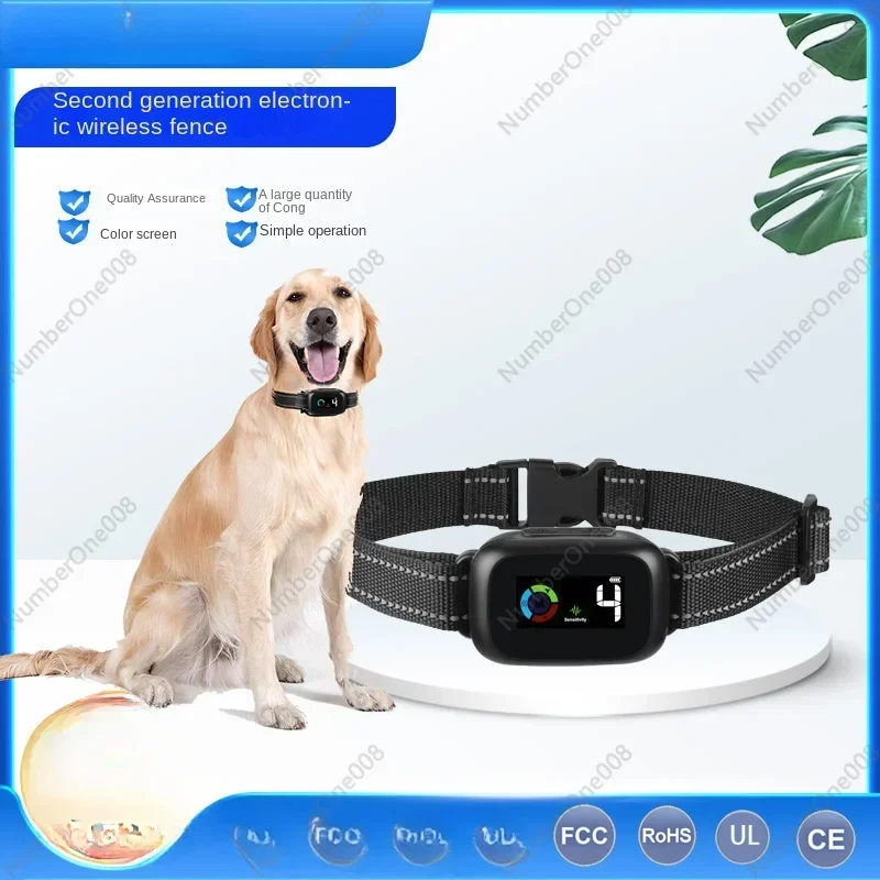 New Color Screen Barking Stopper Vibration Electric Shock Dog Training Collar Barking Stopper Waterproof Charging Anti-dog