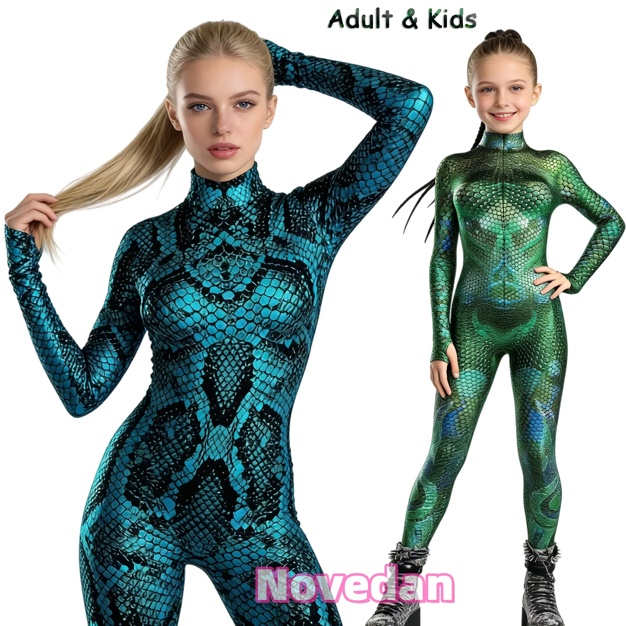 Schlangen-Kostüm für Frauen und Mädchen, Tier-Jumpsuit für Festivals, Halloween-Rave-Outfit, Cosplay-Zentai-Anzug, Party-Maskerade-Strumpfhose