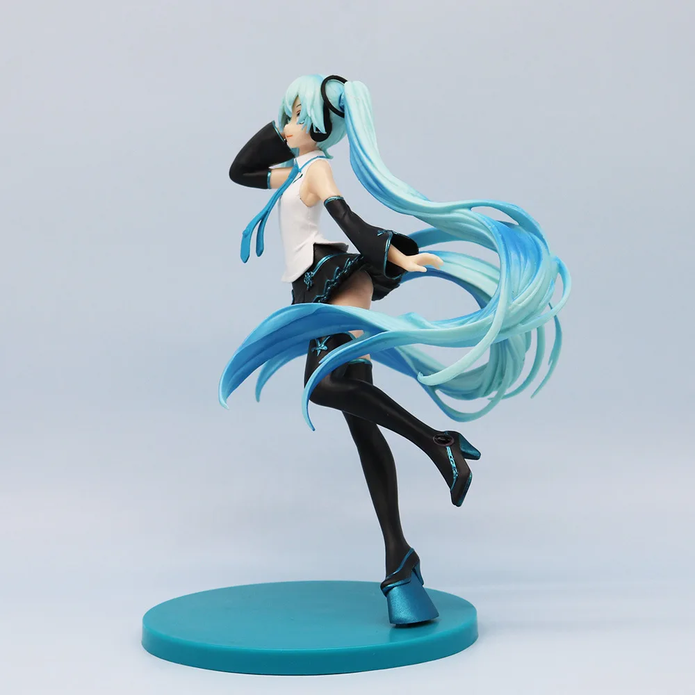 Anime Figure Kawaii Hatsune Miku Flying Posture Statue Pvc Action Figurine Car Desktop Decoration Model Ornaments Toys Gifts