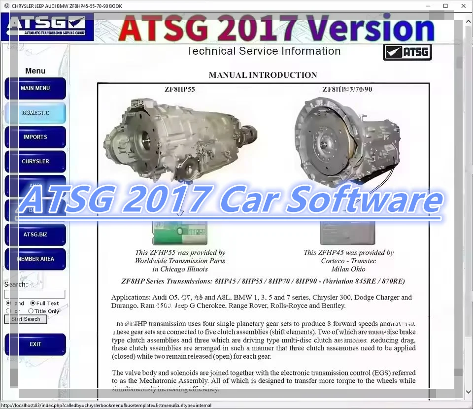 

Auto ATSG 2017, руководство по ремонту коробки передач, программное обеспечение, руководство по диагностике автомобилей, информация о обслуживании для автоматических трансмиссий