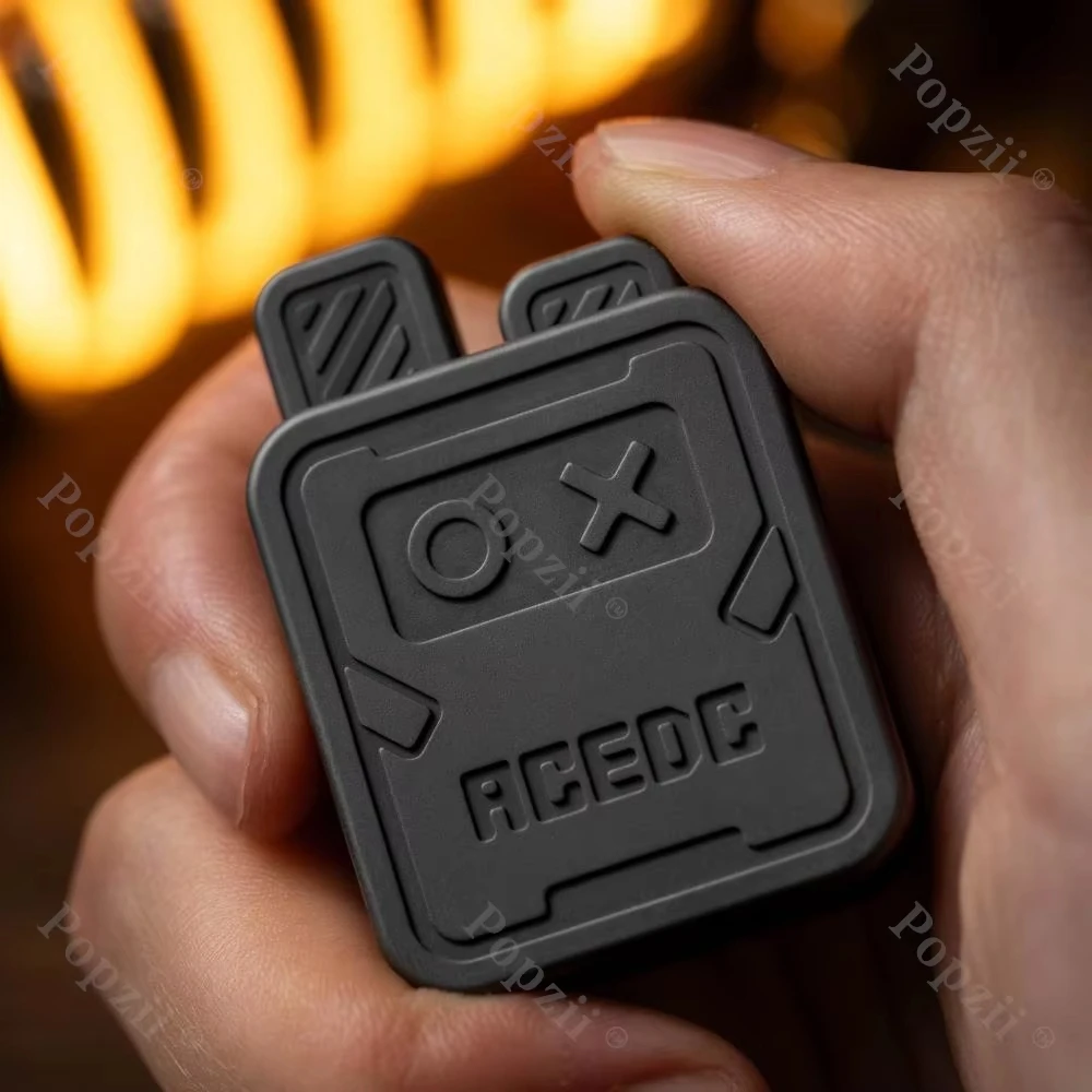 ACEdc EDC & SSS EDC チタン合金彫刻ラボットキュートプッシュスライダーフィジェットスピナー指遊びおもちゃ不安解消おもちゃ