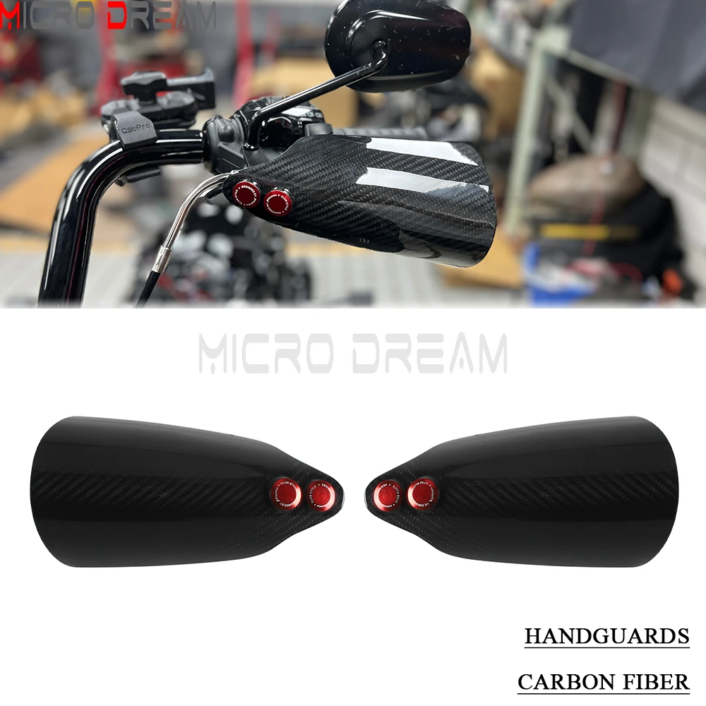 

For Harley Dyna Low Rider Super Wide Glide Street Bob Softail Road King Sportster Carbon fiber Handguard Shield Hand Guard Cover