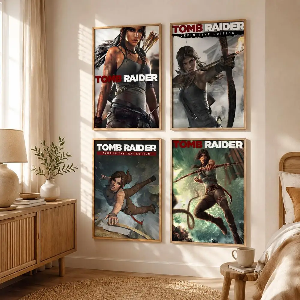 Adventure Game T-Tomb Raider Poster All-match HD Waterproof Self-Adhesive Wall Art Sticker For Home Bedroom