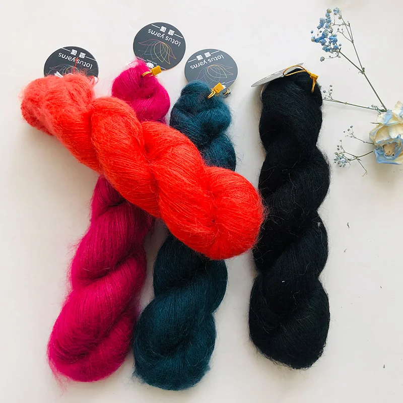 1*50g hank Silk Mohair Yarn Crochet Skin-Friendly Baby Wool Thread For Knitting Sweater Shawl