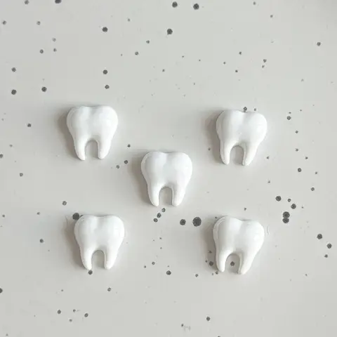20 Pcs 새로운 귀여운 만화 동물 흰색 작은 치아 시리즈 수지 스크랩북 Diy 쥬얼리 어린이 선물 머리핀 액세서리 A54