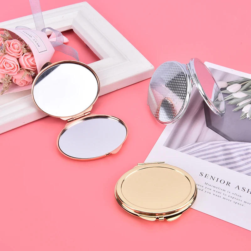 Miroir de maquillage compact, poche cosmétique pour voyage