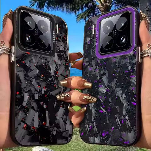 Carbon Fibre Frosted Case for Xiaomi Mi 15 14 14T 13 13T 12 12T 12X 12S 11 Lite POCO F6 F5 X6 X5 X3 M6 Pro 5G 4G Acrylic Cover