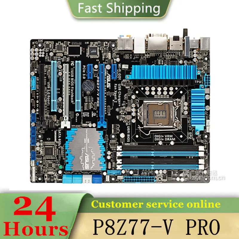 

Intel Z77 P8Z77-V PRO motherboard Used original LGA 1155 LGA1155 DDR3 32GB USB2.0 USB3.0 SATA3 Desktop Mainboard