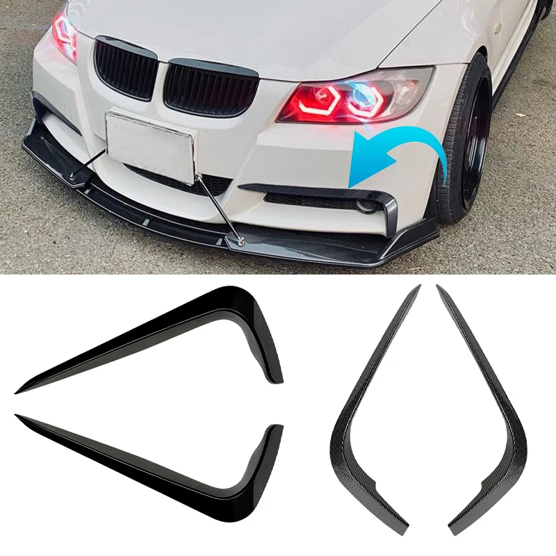 

Car Front Bumper Air Vent Intake Splitters Upper Trim Splitter Spoiler Fog Lamp Spoilers For BMW 3 Series E90 E91 M Sport 05-12