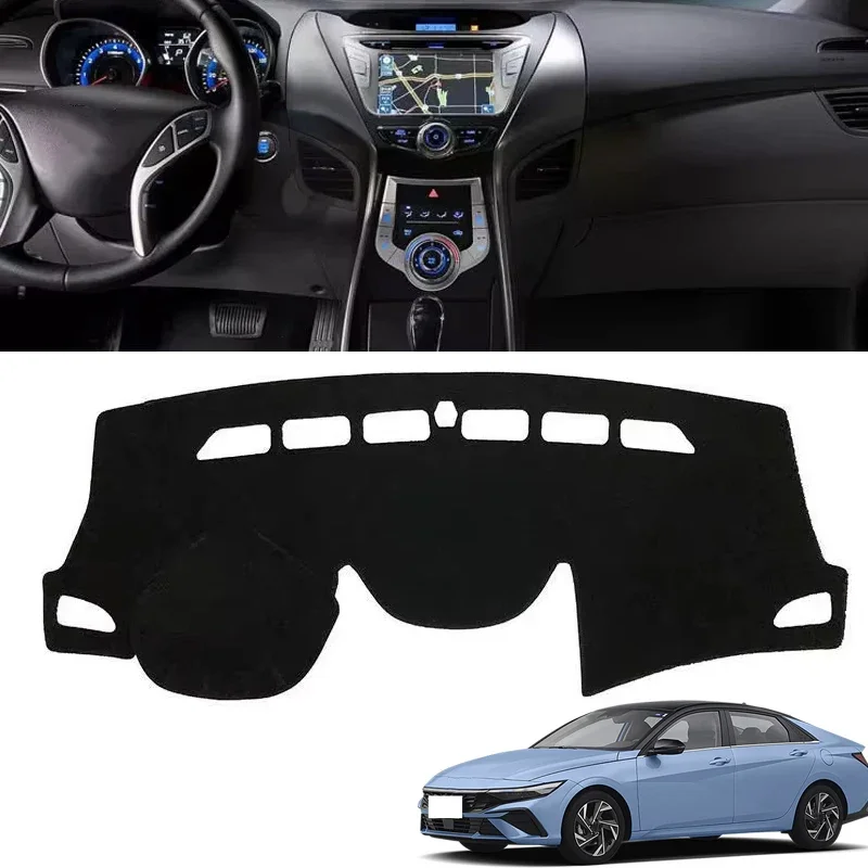 

For Modern Elantra MD AD Car Dashboard Cover Sun Shade Mats Avoid Light Pads Instrument Panel Protective Car Accessories