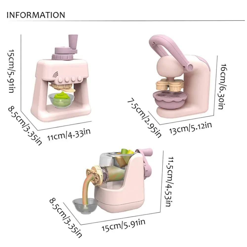 Giocattoli da cucina in miniatura Simulazione Cucina Macchina per il gelato Cucina Giocattolo Tagliatelle Macchina per pasta in argilla colorata Mini bambini fai da te