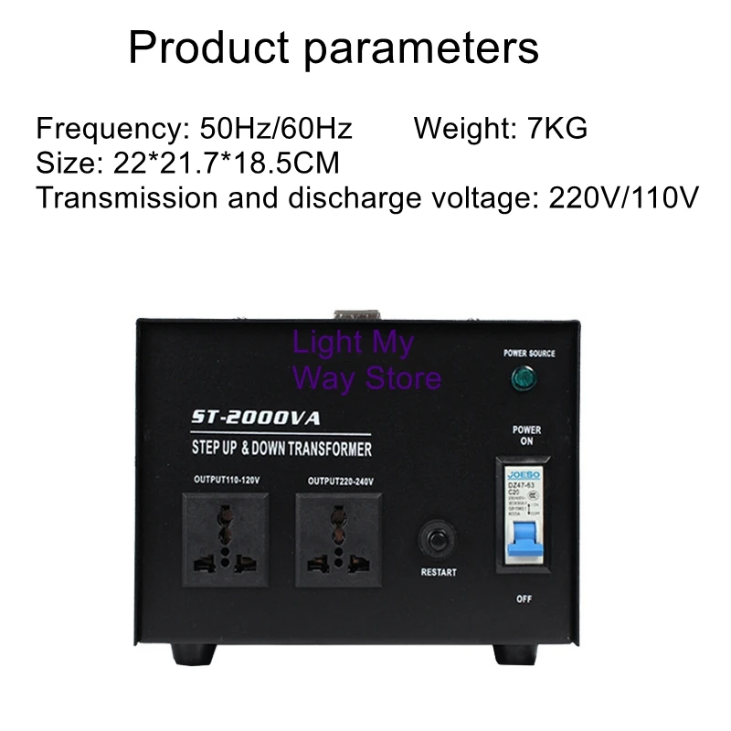 Power transformer 220V to 110V lift transformer 110v to 220v voltage converter