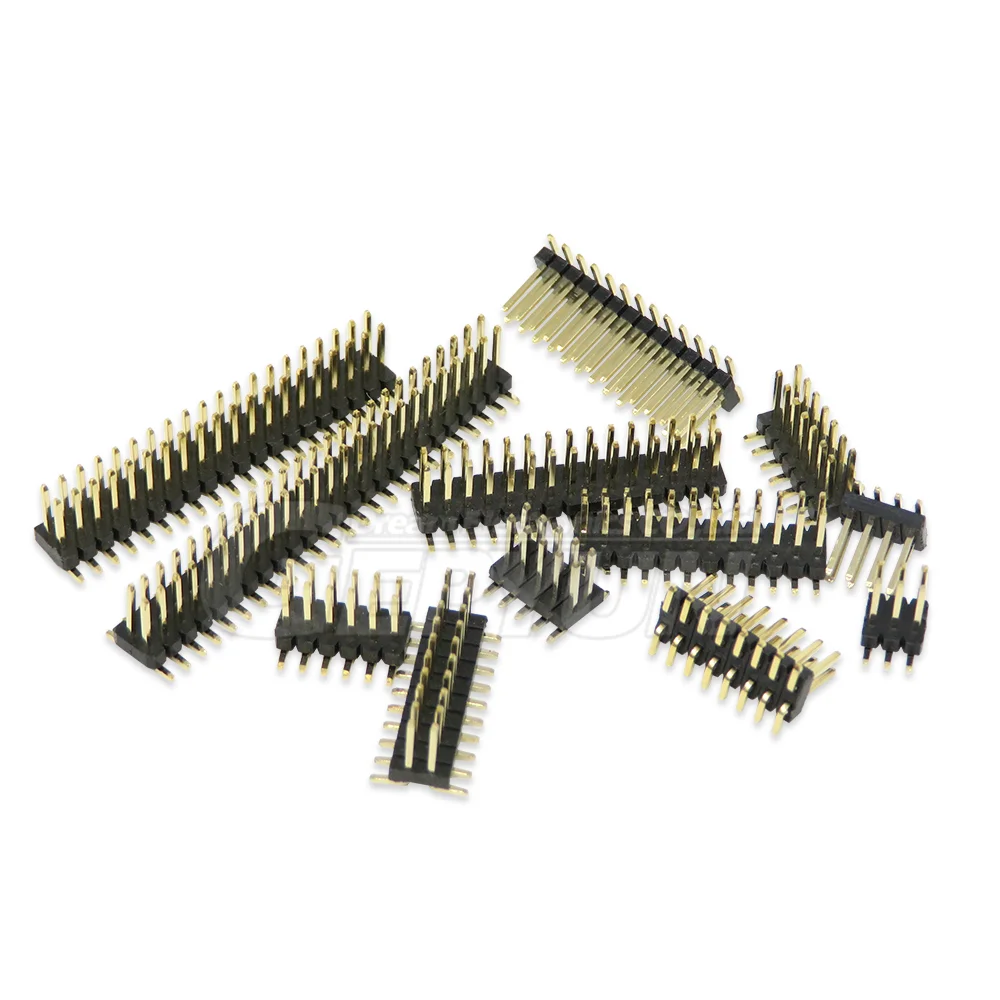 10PCS  SMD 1.27mm strip Double Row Male Pinheader Socket pitch strip connector SMT  2*3/4/5/6/7/8/10/12/13/15/20/25/30/40 PIN