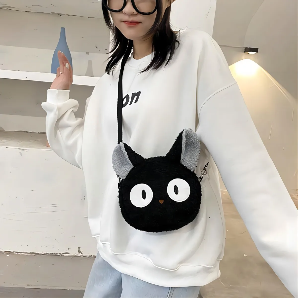 Japanese Style Kawaii Bag Women Cartoon Plush Shoulder Bag for Women New Crossbody Bag Small Phone Purse Bolsa Feminina