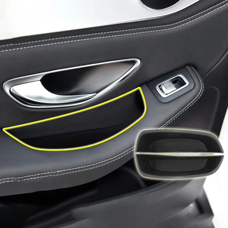 Boîte de rangement de porte de voiture pour Mercedes Benz, Classe C GLC, 2016, 2017, 2018, X253, C253, W205, C205, Accessoires intérieurs, Nouveau