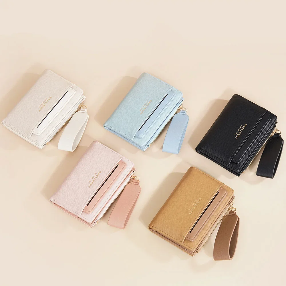 2024 New Short Women Wallet Kpop Cute Small Women portafoglio di alta qualità in pelle PU Slim Simple Female Multi-card Bit portamonete