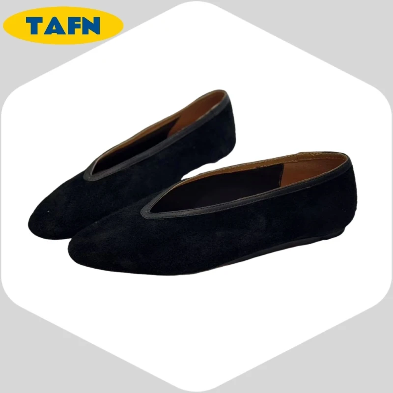 Low Mouth 25 New Cashmere Trendy Comfortable and Beautiful Simple Flat French European and American Style Slip-on AD1810
