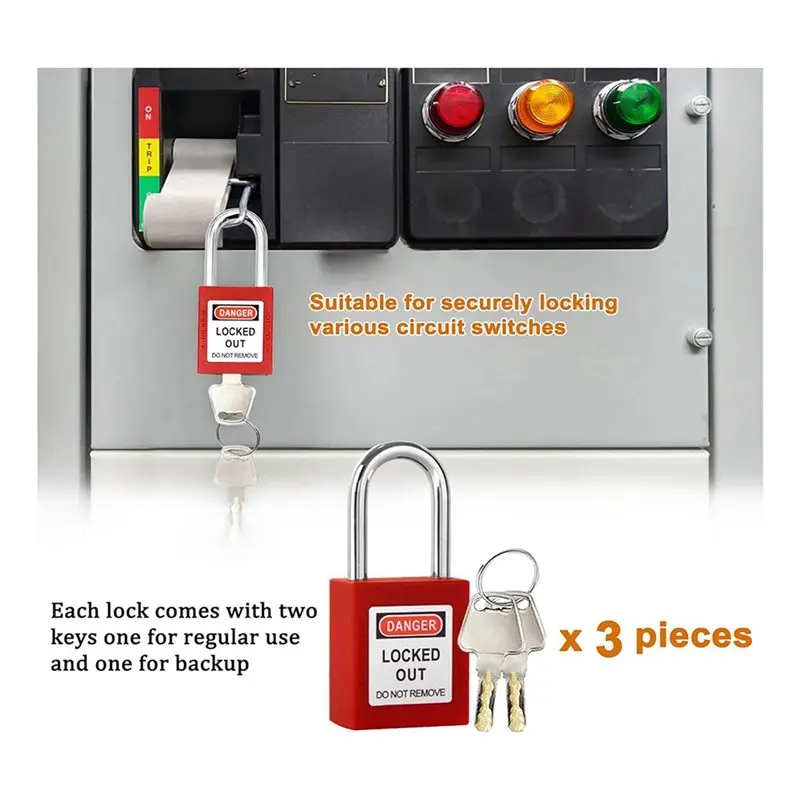 A02F-2 Set Lockout Tagout Kit,Lock Out Tag Out Kits Electrical,Lock Out Tag Out Padlocks,Electrical Switch Safety Lockout Kit