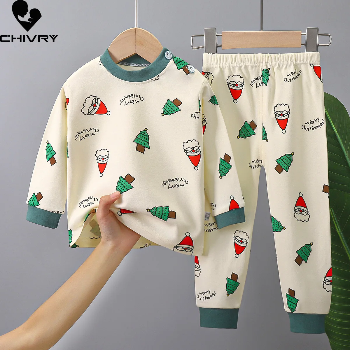 New 2023 Kids Boys Girls Pajamas Cartoon Long Sleeve Cute T-Shirt Tops with Pants Toddler Baby Autumn Sleeping Clothes Sets