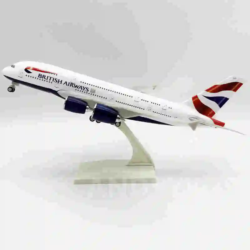 

Airbus A380 Diecast Resin British Airlines 30CM 1/240 Scale Toy Aircraft Model Gift For Friends With Wheels Airplane Gift