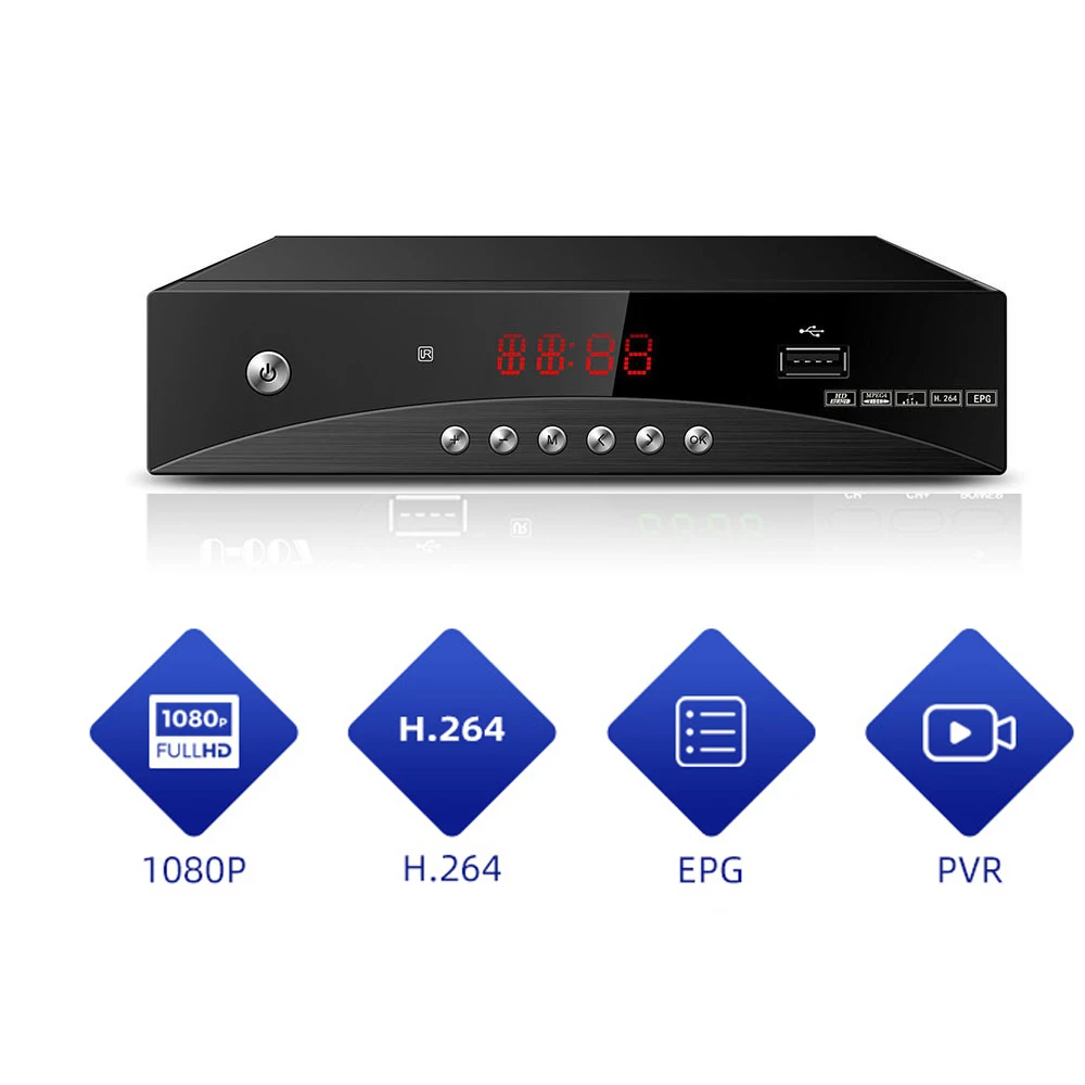 FTA DVB-S2 Receiver Set Top Box HD Digital Satellite TV Receiver Receptor H.264 Support WIFI DVB S2 Tuner SAT Decoder