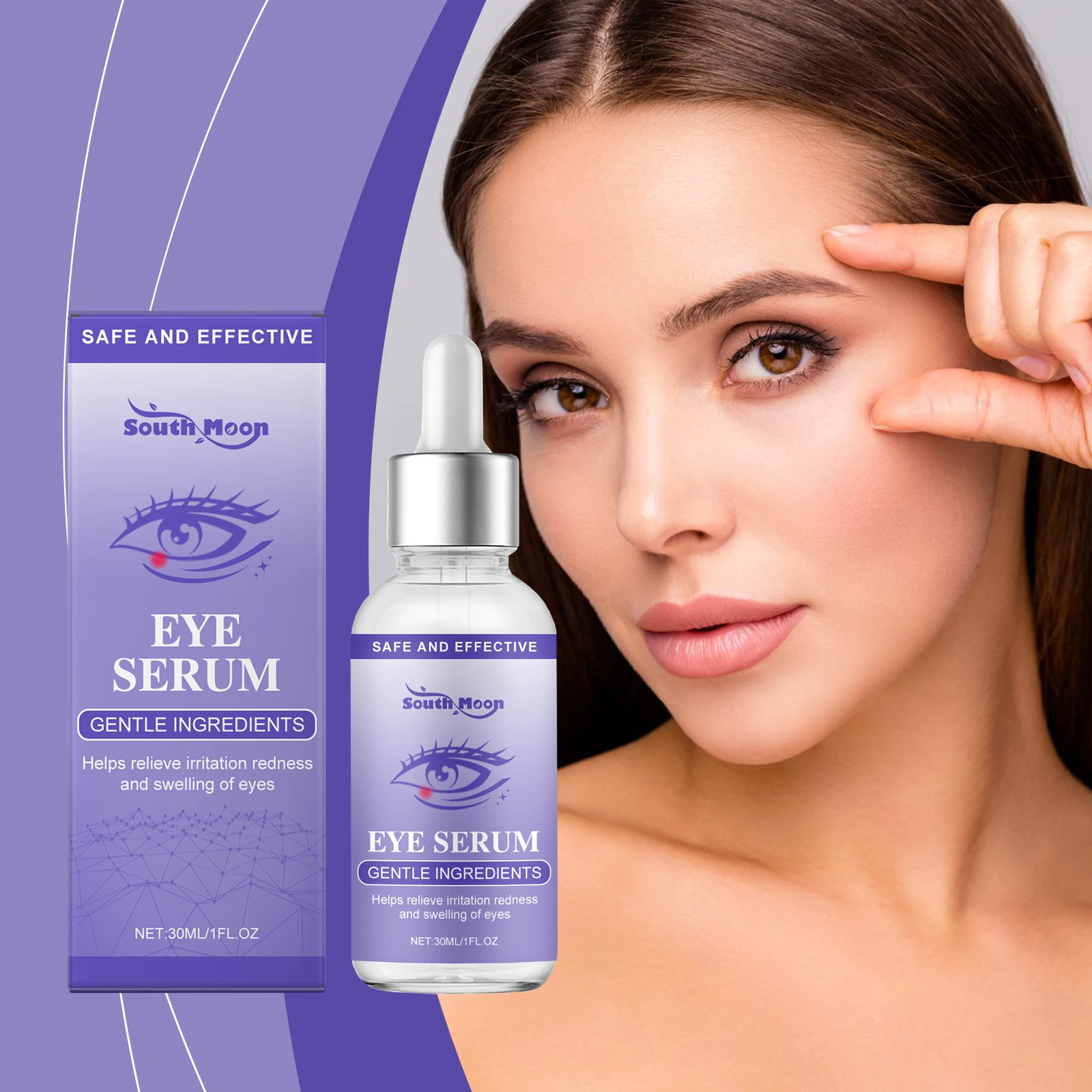Anti Puffiness Eye Serum Moisturize Lighten Dark Circles Firming Eye Cream Remove Eye Bags Fade Fine Lines Eye Skin Care Essence