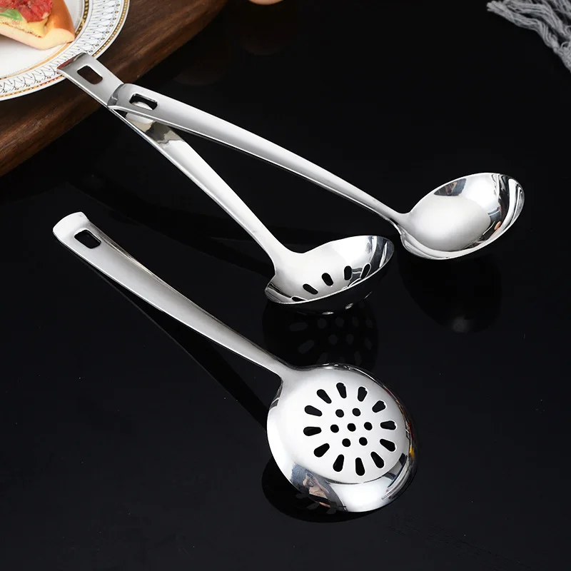 10 Piece Home Kitchen Cookware Set Stainless Steel Spatula Hotpot Spoon Fish Fry Soup Spoon Kitchen Cookware Cooking Tools Bar