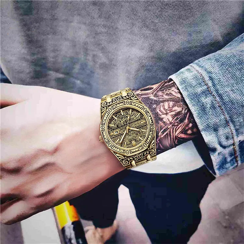 Top Brand Vintage Fashion Luxury Watches Men Casual Sport Waterproof Clocks For Male Steel Quartz WristWatch Relogio Masculino