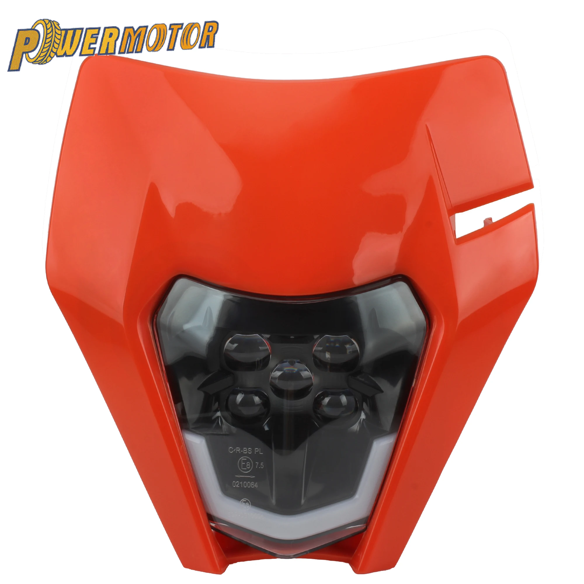 

Powermotor For KTM Motorcycle Motocross LED Headlight Plate EXC XC SX MX XC 125 250 300 450 Enduro Headlamp Fairing