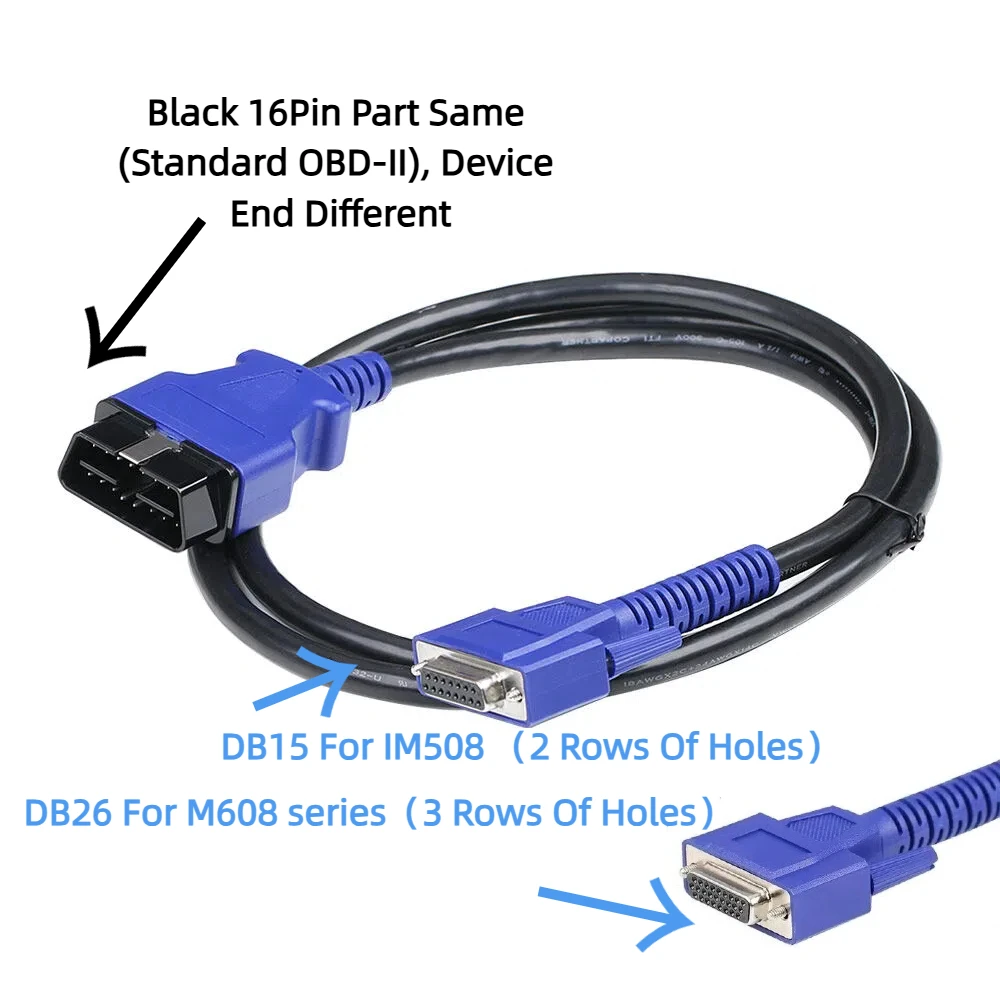 Main OBD Cable For Autel MaxiIM IM508 IM608 IM608Pro Diagnostic Scanner Test Line DB15 DB26 16 Pin Replacement Connection Cable