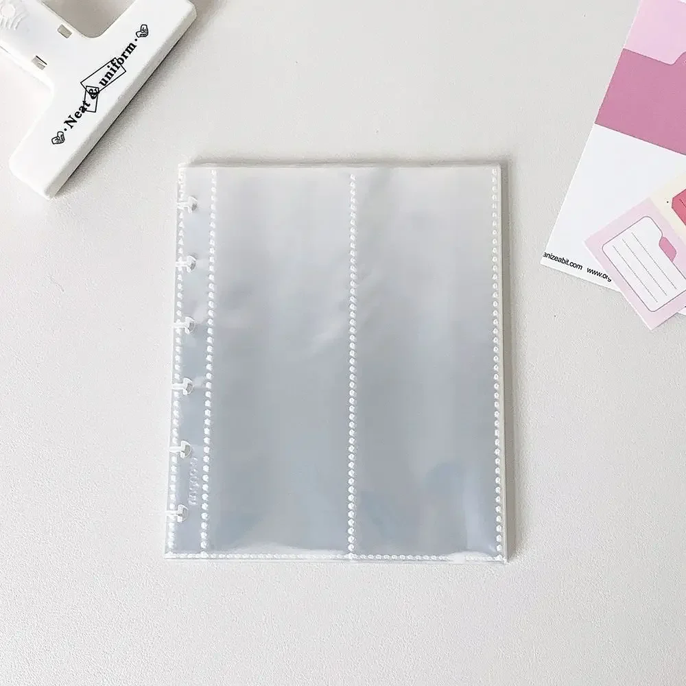 High Quality Mushroom Hole Photocards Holder Vertical Loose Leaf Photo Album Transparent Idol Card Collection Binder