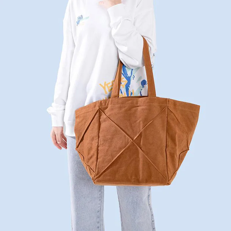 

Women's Luxury Large Capacity Canvas Tote Bucket Bag Shoulder Bag Creative Underarm Bag Travel Shopper Lazy Commuting Handbag