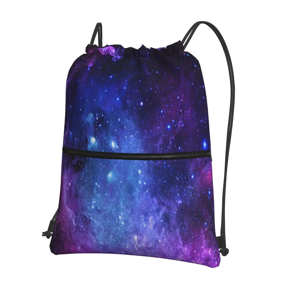 Galaxy Portable Backpacks Drawstring Bag Fashion Drawstring Bundle Pocket Storage Bags For Travel Sport Man Woman